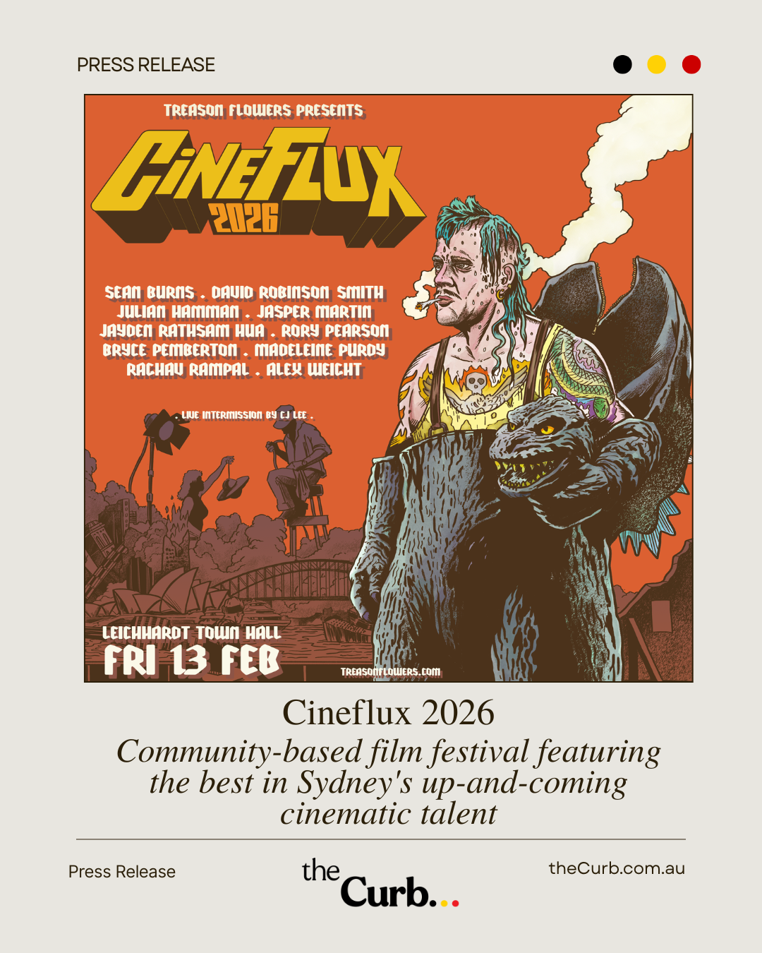 Submit to CineFlux 2026 on 13 Feb at Leichhardt Town Hall