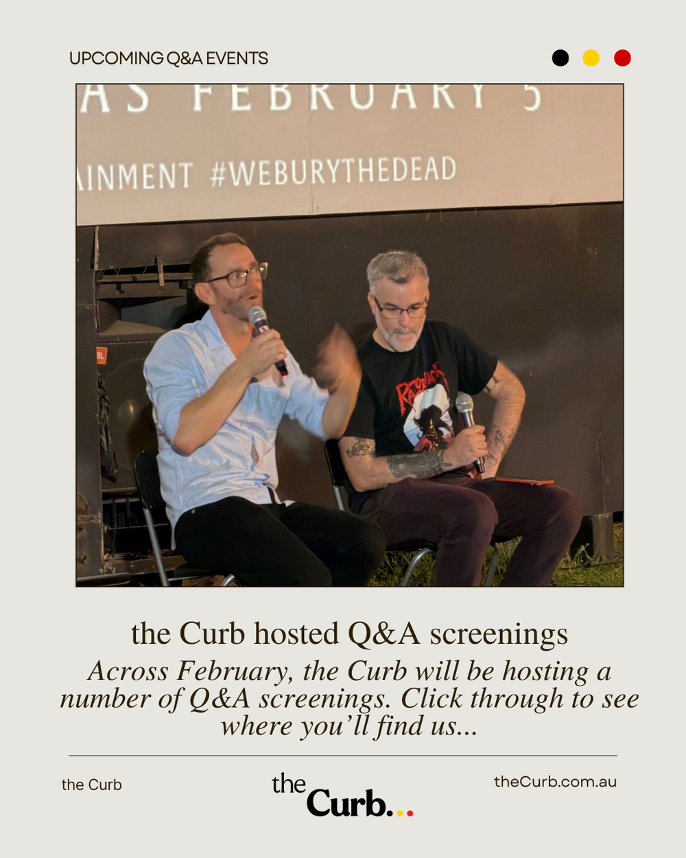 the Curb hosted Q&A screenings in February 2026
