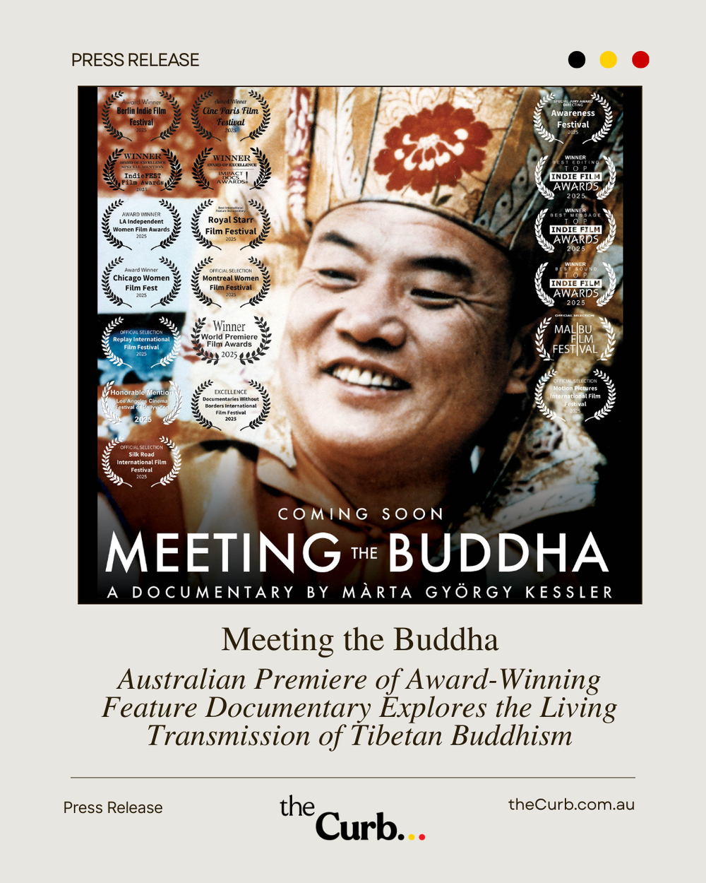 Meeting the Buddha: Australian Premiere of Award-Winning Feature Documentary Explores the Living Transmission of Tibetan Buddhism