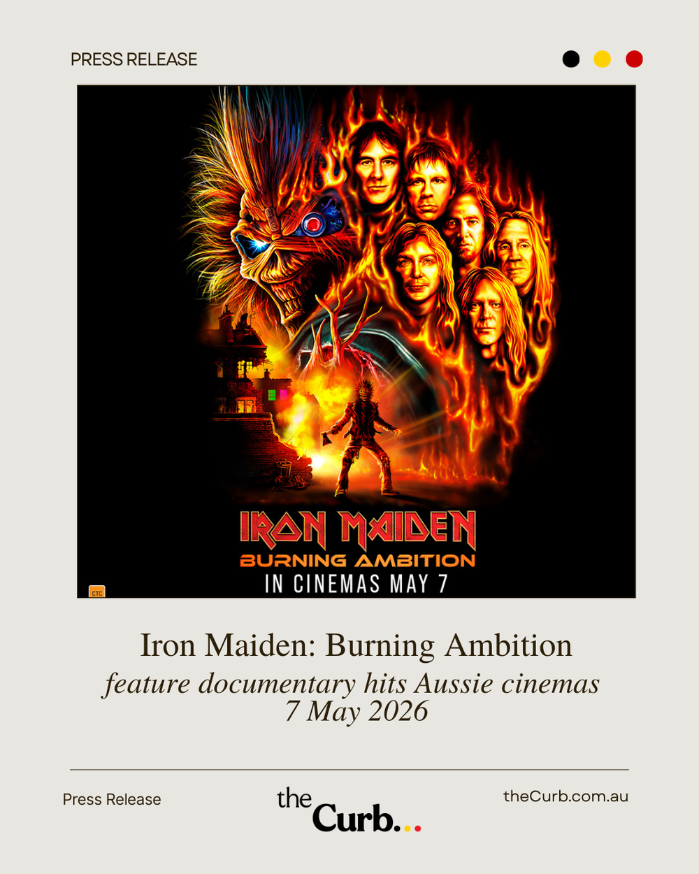 Iron Maiden: Burning Ambition hits Aussie cinemas 7 May 2026