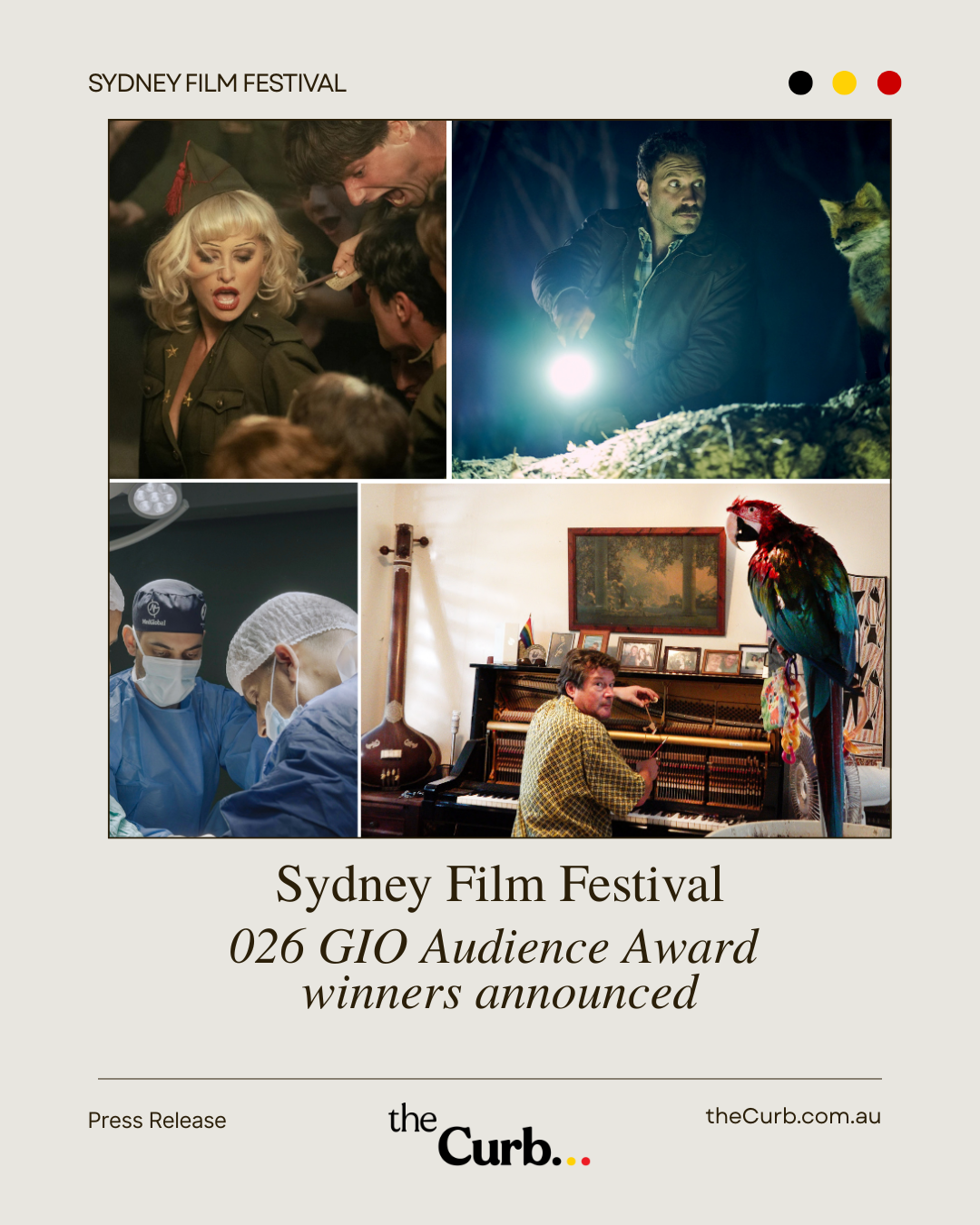 Sydney Film Festival 2026 GIO Audience Award winners announced