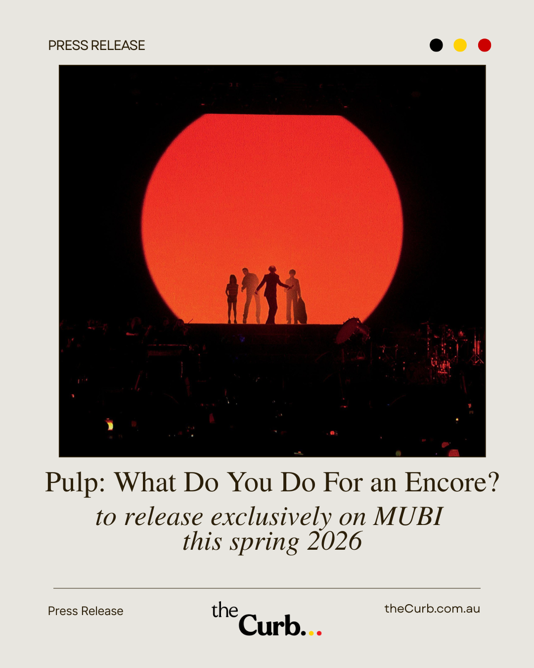 Pulp: What Do You Do For an Encore? to release on MUBI