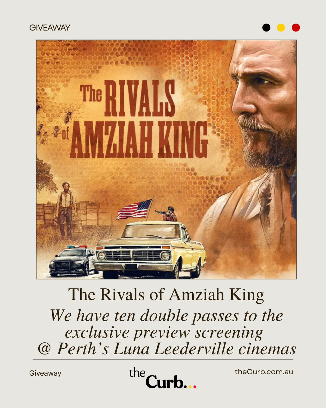 Giveaway to Perth screening of The Rivals of Amziah King