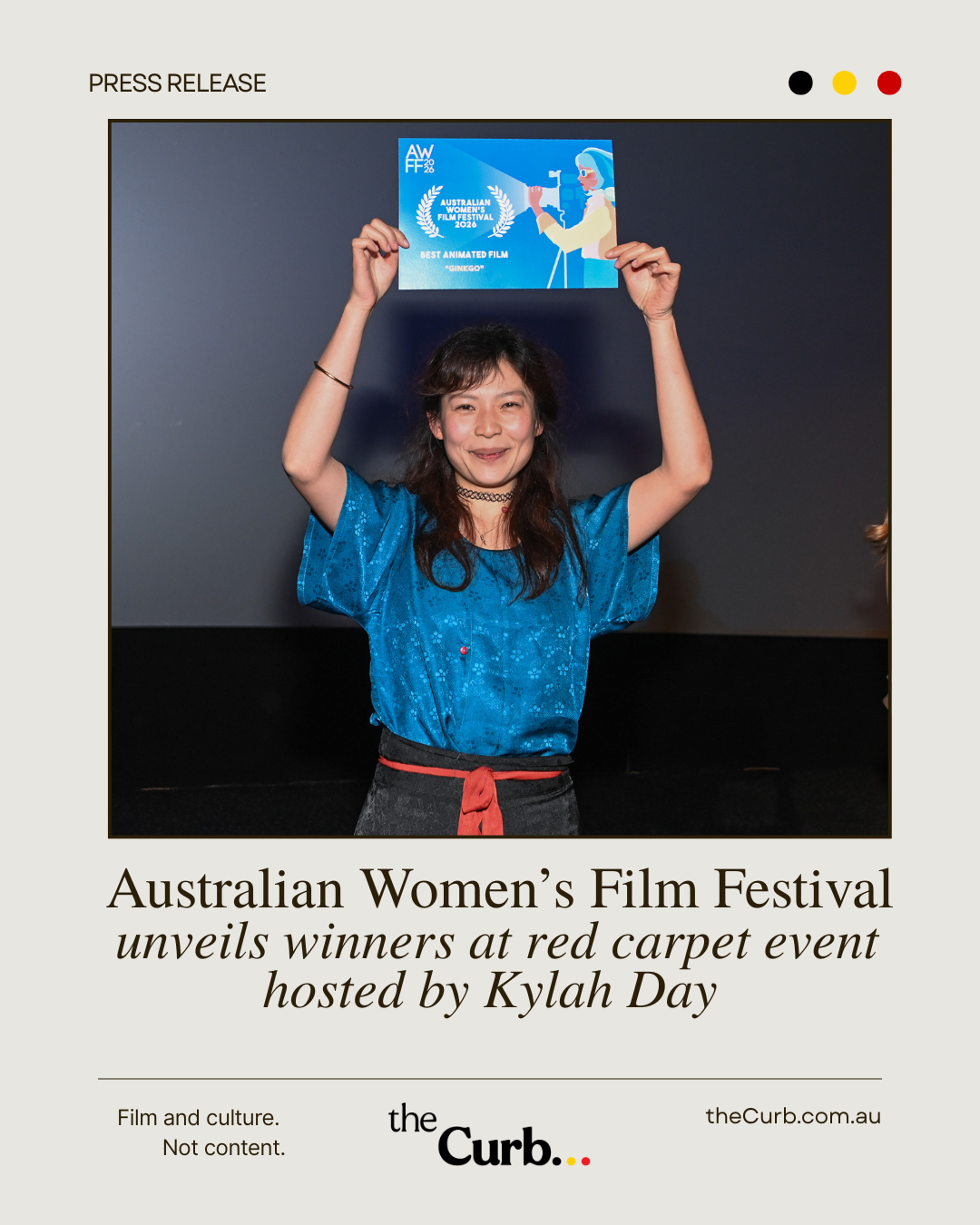Australian Women’s Film Festival unveils winners at red carpet event hosted by Kylah Day