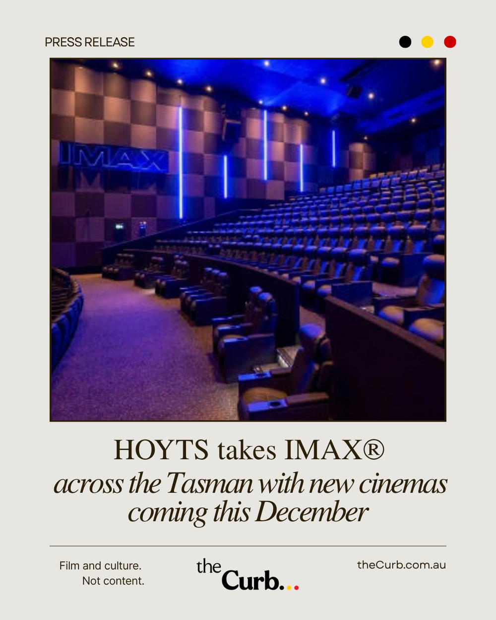 HOYTS takes IMAX® across the Tasman with new cinemas coming this December